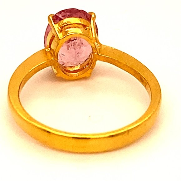 Tajik Pink Spinel 3.20ct Solid 22K Gold Ring - Picture 4 of 6